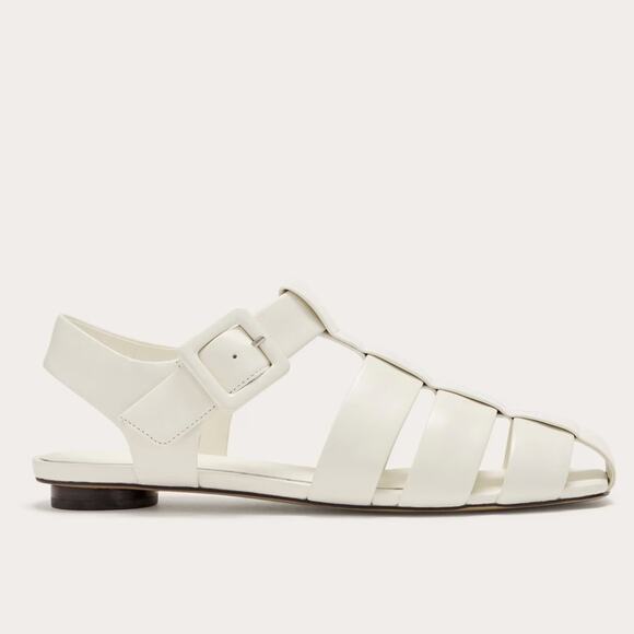 Everlane The Day Fisherman Sandal Canvas White Leather Size 8.5 New Without Box - Picture 5 of 11